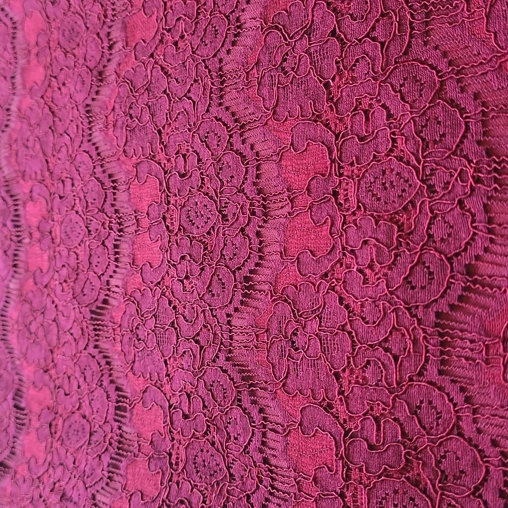 Lulus, Take Me To Brunch, Burgundy Lace Shift Dress, EUC, Women's XL - Picture 7 of 16